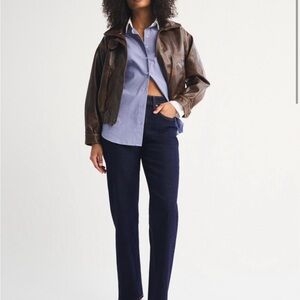 Abercrombie & Fitch Dark Blue 90s Slim Straight Leg Jeans